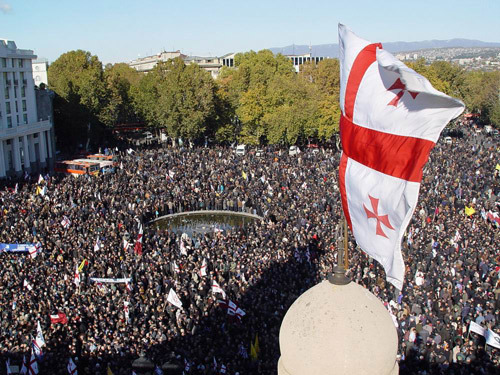 საპროტესტო აქცია თავისუფლების მოედანზე